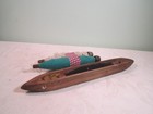 Vintage Wood Weaving Loom Shuttle With 3 Yarn Bobbins