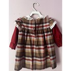 Vintage Polly Flinders Hand Smocked Brown Plaid Dress Toddler Size T2 Fall