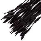 Charcoal Black Bumpy Chenille Stems 72 Total  6 Bags Of 12pc 
