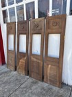   4 Antique Walnut Pantry Cupboard Closet Doors 76    Architectural Salvage