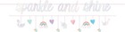 Amscan Sparkle   Shine Iridescent 2 Double Hanging Banners 12ft Lbs1