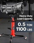 Vevor 1100 Lbs 2 Stage Hydraulic Transmission Jack W 360  swivel Wheel Lift Hoist