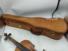 Antique German 4 4 Violin For Repair W  Geib Leather Case   Bow