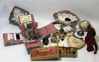 Vintage Sewing Pincushions Tape Measure Thread Victorian Needle Box Thimble Pins