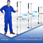 Floor Scraper Heavy Duty Long Handle 61in 4 razor Blade Floor Scraper Adjusta   