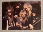 Guns N  Roses Original 1988 Poster Print Magazine Pinup Clipping Axl Rose Vintag