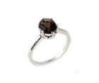 19thc Antique 1ct Cairngorm Smoky Quartz silver Ring Scotland Ancient Celt Magic