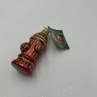 Old World Christmas Owc Red Fire Hydrant 3  Glass Ornament  New With Tags