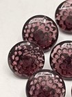 Antique Vintage Lot Of 8 Purple Reverse Molded Transparent Glass Buttons  bc12 