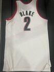 Game Worn Steve Blake Portland Blazers Home White Jersey Adidas Maryland