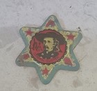 Post Rasin Bran Premium General Custer Tin Litho Star Embossed   Printed 1950s