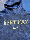 Kentucky Wildcats Hoodie Mens Xl Blue Warm Up Nike Dri Fit Pullover Basketball