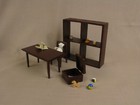 Playroom Brown Set For Dolls Toys For Dolls House Wooden Furniture Barbie Chair 