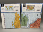 Lot  2  Rand Mcnally Political Wall Map World   Usa 50  X 32  Student Teacher