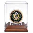 Blisskyn Challenge Coin Display Case  Acrylic Military Holder Walnut