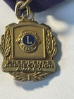 Vtg 1973-74 Presidents Appreciation Award Lions Club Pin Back Gold Filled