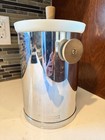 Vtg Mid Century Modern Kromex Ice Bucket Atomic Chrome Plastic Liner Barware