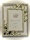 Vtg French Victorian Gold Picture Frame Antiqued Iron Scroll Art Nouveau Style