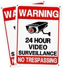 2pk No Trespassing 24 Hr Video Surveillance  Warning Sign Aluminum Uv Protected