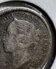 1885 Canada 5 Cents Silver Coin Small 5 Damaged