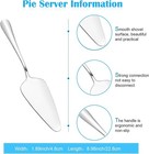 2 Pcs Stainless Steel Pie Servers Cake Pizza Cutters  Silvery