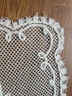 Antique Edwardian Hand-embroidered Net Lace Dresser Doily Vanity Mat C1900