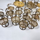 Vintage Brass Tone Metal Doll House Furniture Chairs Tables Lot Miniatures