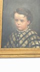 Antique 19th C Child Portrait Oil On Canvas Jamie Memorial Gilt Frame Victorian