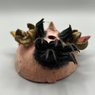 Mexican Coconut Folk Art Mask  Smaller  Hand-crafted   Painted -- Vintage