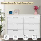 Double Dresser For Bedroom With 6 Drawers Storage Chest Of Drawer Organizer Us