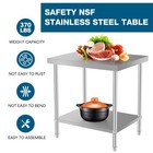 Nsf Stainless Steel Kitchen Work Table Commercial  Restaurant Table For Prep