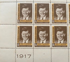 Dominican Republic  John F  Kennedy   Hoja 10 Sellos Correo Aereo  Unused