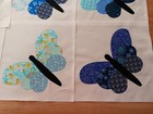 Set Of 12  Pretty Blue  3 Tier  Butterfly  Appliqued   Quilting  Blocks  10 Inch