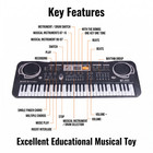 Kids 61 Key Music Electronic Keyboard Electric Digital Piano Organ With Mic