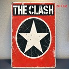 The Clash Punk Rock Band Vintage Metal Tin Sign Star Logo Bar Wall Plaque Decor
