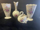 Vintage   lenox Rose  Collection - Set Of 4   Bud Vase  Swan   Two Small Vase  