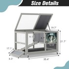 2 Tier Wooden Rabbit Hutch Bunny Cage Chicken Coop Pet House W run In outdoor