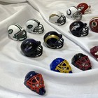 Vintage Nfl Gumball Machine Mini Football Hockey Helmets Lot Of 17 Retro Sports