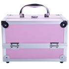 Aluminum Makeup Train Case Jewelry Box Cosmetic Organizer