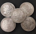 Lot Of 5 1889-1893 Cc Morgan Silver Dollar  1 Bu Brilliant - Uncirculated Condit