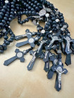 12 Handmade Black Wooden Rosaries     Minor Defects     Craft Or Repair Wood Rosary