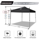 Eurmax One Push Setup 10x10ft Pop Up Canopy With Vented Top bonus 4 Sand Bags