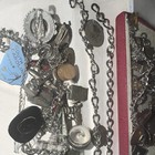 Lot Of 6 Antique Charm Bracelets 7      80  Charms Most Marked 925 Read  Rare 