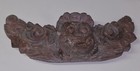 Antique Chinese Hand Carved   Painted Wood Temple Lion Statue Dragon Dog 1800 s