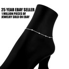 Guaranteed 925 Sterling Silver Bead Bracelet Anklet 5  6  7  8  9  10  11  12 
