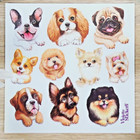 Violette Stickers - 1 Puppy Dogs Sticker Sheet - Stationery Scrapbooking Crafts