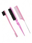 3pcs Hair Styling Comb Set Edge Brush Rat Tail Comb Teasing Brush For Wigs Salon