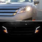 - Fits 2010-2012 Ford Fusion Projector Headlights W led Strip
