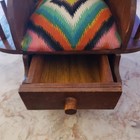 Pin Cushion Wood Rocking Chair W drawer   Spool Holder-vintage
