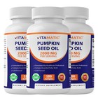 Pumpkin Seed Oil 2000mg - 180 Softgels  3 Pack - Supports Prostate Health   Hair